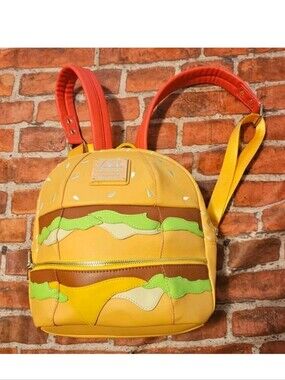 Loungefly McDonalds Big Mac Figural Mini Backpack Burger So Cute!!